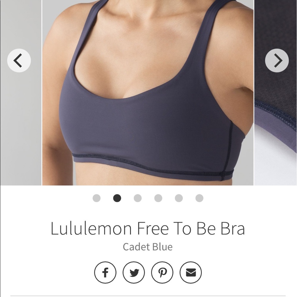 EUC Lululemon 🍋 Free to Be Bra size 4 grey